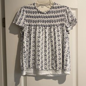 Floral peasant top